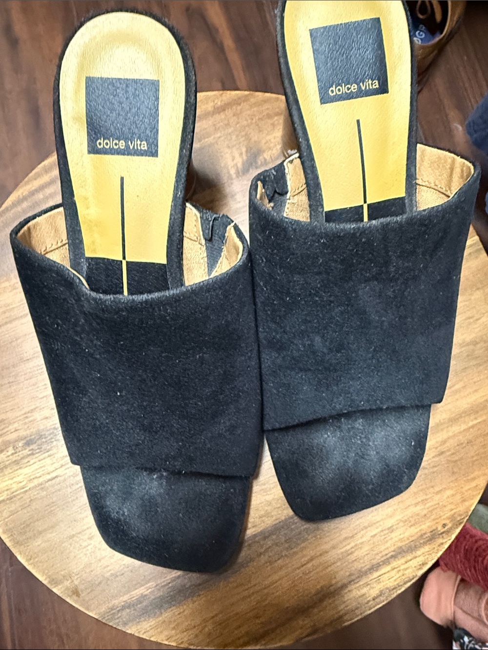 Dolce Vita Black Suede Slide Mules
